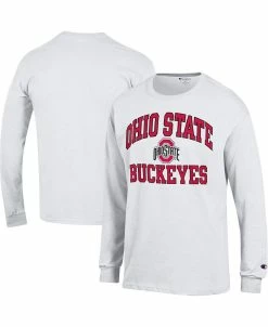 Champion Men's White Ohio State Buckeyes High Motor Long Sleeve T-shirt