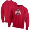 Champion Men's Scarlet Ohio State Buckeyes Vault Logo Reverse Weave Pullover Sweatshirt