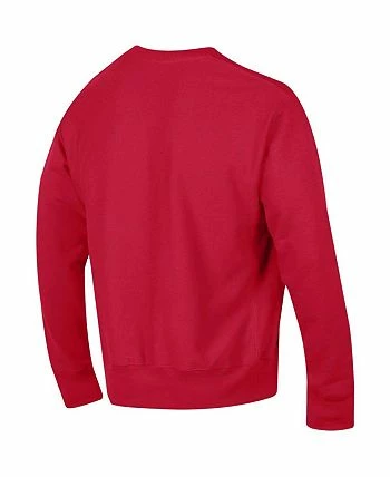 Champion Men's Scarlet Ohio State Buckeyes Vault Logo Reverse Weave Pullover Sweatshirt - Image 2