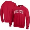 Champion Men's Scarlet Ohio State Buckeyes Arch Reverse Weave Pullover Sweatshirt