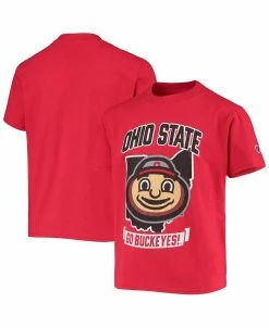 Champion Boys Youth Scarlet Ohio State Buckeyes Power Blend Pullover Hoodie
