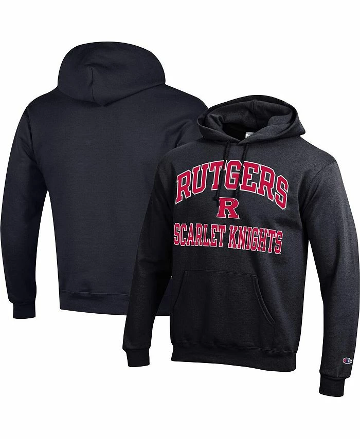 Champion Men's Black Rutgers Scarlet Knights High Motor Pullover Hoodie