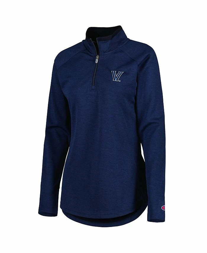 Champion Women's Navy Villanova Wildcats Core Raglan Quarter-Zip Jacket - Image 4