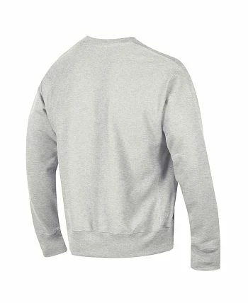 Champion Men's Gray Wyoming Cowboys Arch Over Logo Reverse Weave Pullover Sweatshirt - Image 3