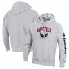 Champion Men's Heather Gray Washington Capitals Reverse Weave Pullover Hoodie