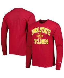 Champion Men's Cardinal Iowa State Cyclones High Motor Long Sleeve T-shirt