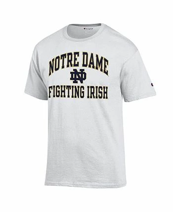 Champion Men's White Notre Dame Fighting Irish High Motor T-shirt - Image 3