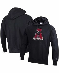 Champion Men's Black Alabama Crimson Tide Vault Logo Reverse Weave Pullover Hoodie