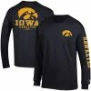 Champion Men's Black Iowa Hawkeyes Team Stack Long Sleeve T-shirt