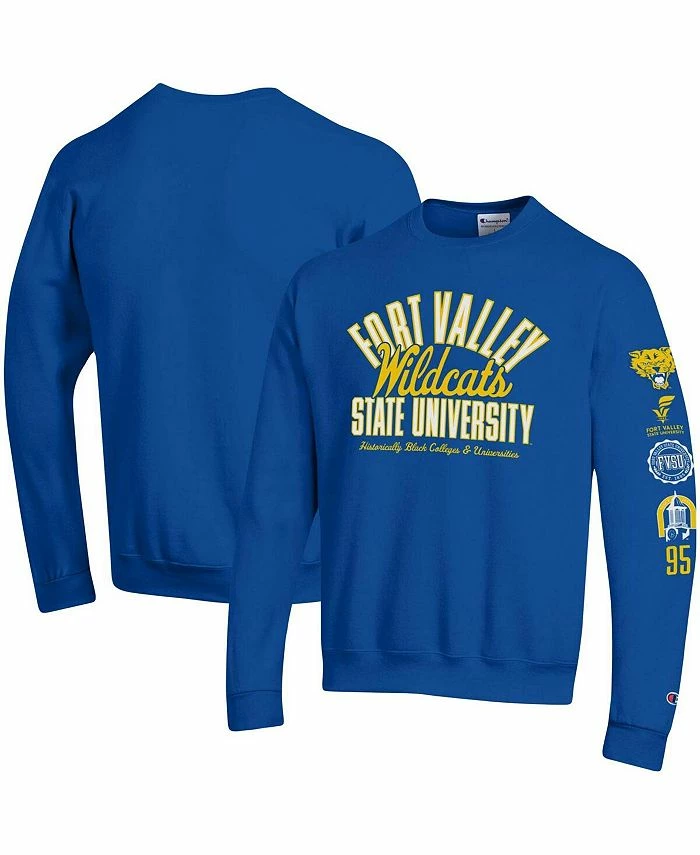 Champion Men's Royal Fort Valley State Wildcats 2-Hit Powerblend Pullover Sweatshirt