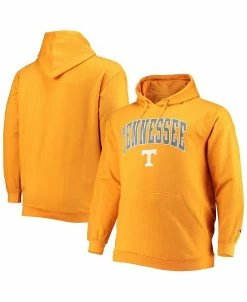 Champion Men's Tenn Orange Tennessee Volunteers Big And Tall Arch Over Logo Powerblend Pullover Hoodie
