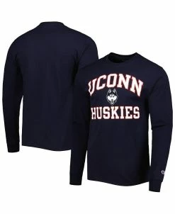 Champion Men's Navy UConn Huskies High Motor Long Sleeve T-shirt
