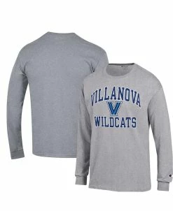 Champion Men's Heather Gray Villanova Wildcats High Motor Long Sleeve T-shirt