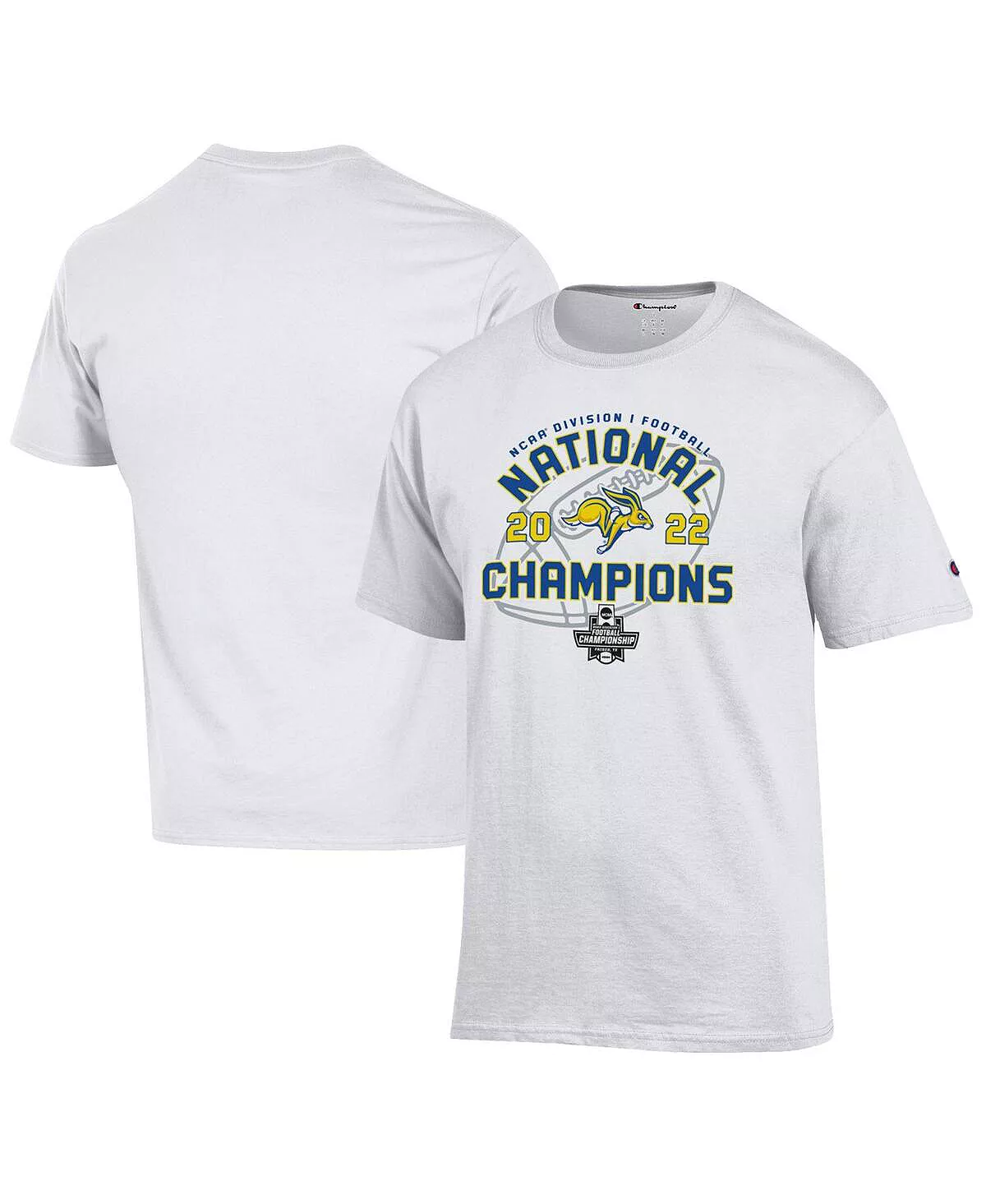 Men's White South Dakota State Jackrabbits 2022 FCS Football National Champions Locker Room T-shirt - Image 2