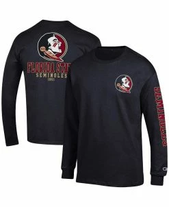 Champion Men's Black Florida State Seminoles Team Stack Long Sleeve T-shirt