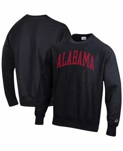 Champion Men's Black Alabama Crimson Tide Arch Reverse Weave Pullover Sweatshirt