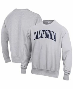 Champion Men's Heathered Gray Cal Bears Arch Reverse Weave Pullover Sweatshirt