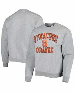 Champion Men's Heather Gray Syracuse Orange High Motor Pullover Sweatshirt