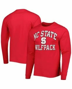 Champion Men's Red NC State Wolfpack High Motor Long Sleeve T-shirt