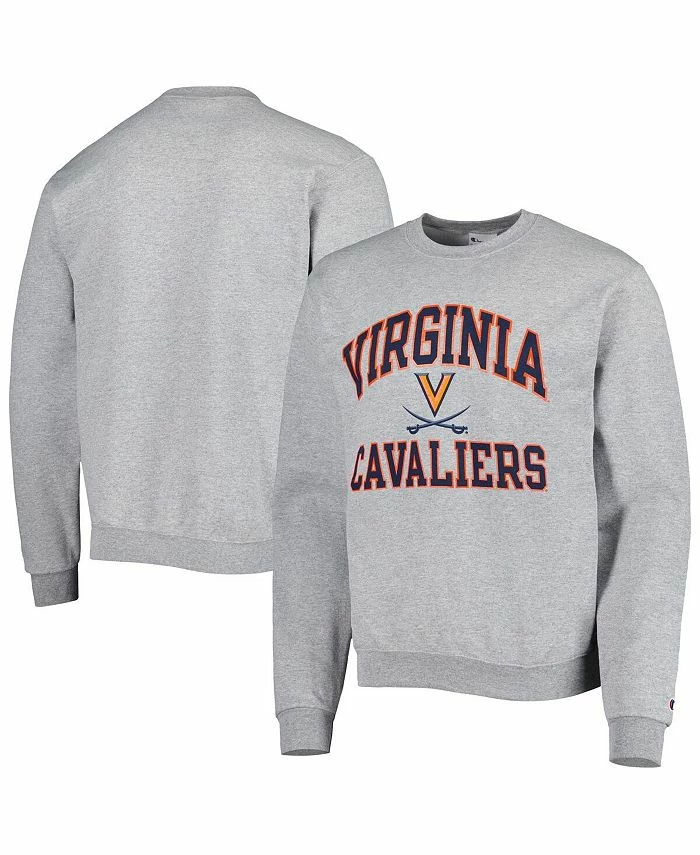 Champion Men's Heather Gray Virginia Cavaliers High Motor Pullover Sweatshirt