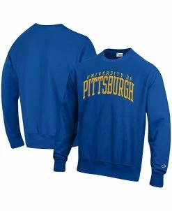 Champion Men's Royal Pitt Panthers Arch Reverse Weave Pullover Sweatshirt