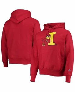 Champion Men's Cardinal Iowa State Cyclones Vault Logo Reverse Weave Pullover Hoodie