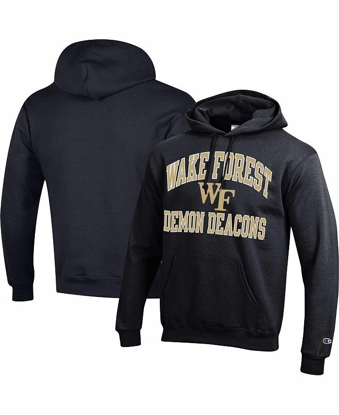Champion Men's Black Wake Forest Demon Deacons High Motor Pullover Hoodie