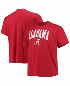 Champion Men's Crimson Alabama Crimson Tide Big And Tall Arch Over Wordmark T-shirt