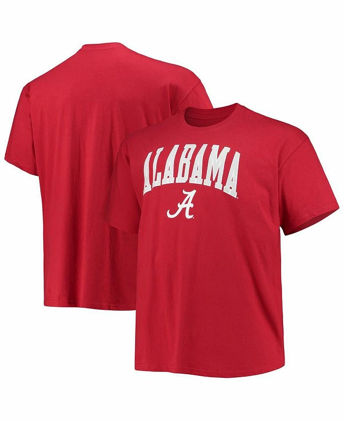 Champion Men's Crimson Alabama Crimson Tide Big And Tall Arch Over Wordmark T-shirt