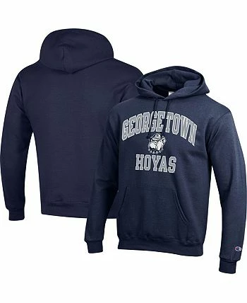 Champion Men's Navy Georgetown Hoyas High Motor Pullover Hoodie - Image 2
