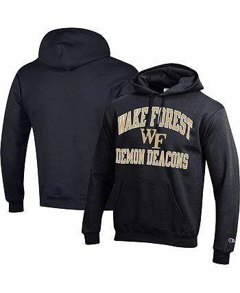 Champion Men's Black Wake Forest Demon Deacons High Motor Pullover Hoodie - Image 2