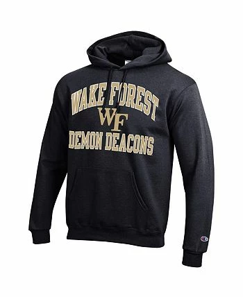 Champion Men's Black Wake Forest Demon Deacons High Motor Pullover Hoodie - Image 3