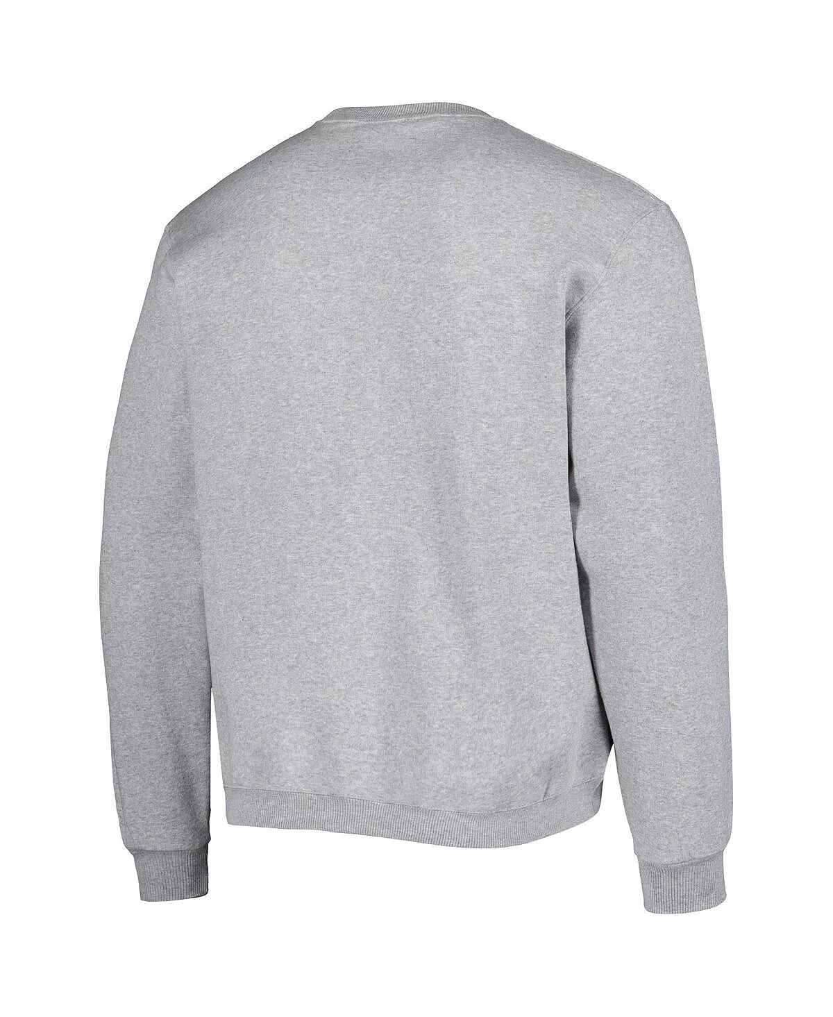 Champion Men's Heather Gray Michigan Wolverines High Motor Pullover Sweatshirt - Image 4